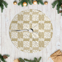 Beige Ngatu Pattern Malo e Lelei Tonga Tree Skirt