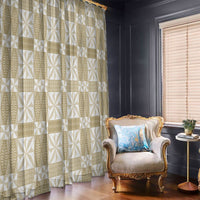 Beige Ngatu Pattern Malo e Lelei Tonga Window Curtain