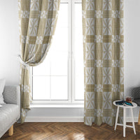 Beige Ngatu Pattern Malo e Lelei Tonga Window Curtain