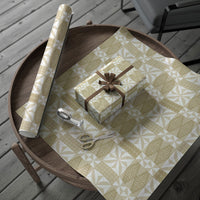 Beige Ngatu Pattern Malo e Lelei Tonga Wrapping Paper