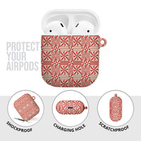 Red Ngatu Pattern Malo e Lelei Tonga AirPods Case