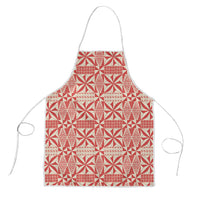 Red Ngatu Pattern Malo e Lelei Tonga Apron