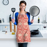 Red Ngatu Pattern Malo e Lelei Tonga Apron