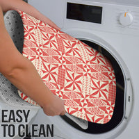 Red Ngatu Pattern Malo e Lelei Tonga Bathroom Set