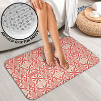 Red Ngatu Pattern Malo e Lelei Tonga Bathroom Set