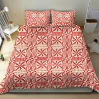 Red Ngatu Pattern Malo e Lelei Tonga Bedding Set