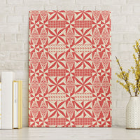 Red Ngatu Pattern Malo e Lelei Tonga Canvas Wall Art