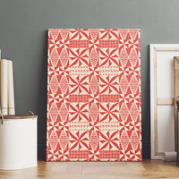Red Ngatu Pattern Malo e Lelei Tonga Canvas Wall Art