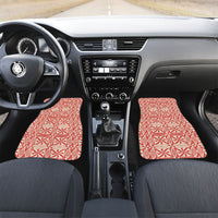 Red Ngatu Pattern Malo e Lelei Tonga Car Mats