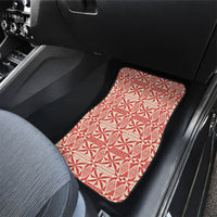 Red Ngatu Pattern Malo e Lelei Tonga Car Mats