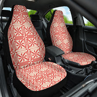 Red Ngatu Pattern Malo e Lelei Tonga Car Seat Cover