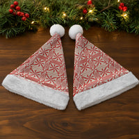 Red Ngatu Pattern Malo e Lelei Tonga Christmas Santa Hat