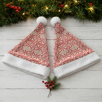 Red Ngatu Pattern Malo e Lelei Tonga Christmas Santa Hat