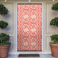 Red Ngatu Pattern Malo e Lelei Tonga Door Cover