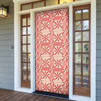 Red Ngatu Pattern Malo e Lelei Tonga Door Cover