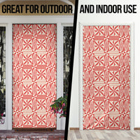 Red Ngatu Pattern Malo e Lelei Tonga Door Cover