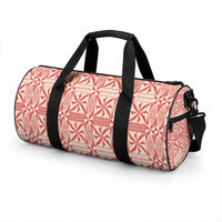 Red Ngatu Pattern Malo e Lelei Tonga Duffle Bag