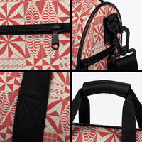 Red Ngatu Pattern Malo e Lelei Tonga Duffle Bag