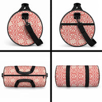 Red Ngatu Pattern Malo e Lelei Tonga Duffle Bag