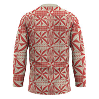 Red Ngatu Pattern Malo e Lelei Tonga Hockey Jersey