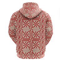 Red Ngatu Pattern Malo e Lelei Tonga Hoodie