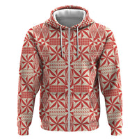 Red Ngatu Pattern Malo e Lelei Tonga Hoodie