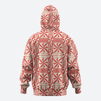 Red Ngatu Pattern Malo e Lelei Tonga Hoodie