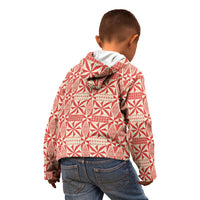 Red Ngatu Pattern Malo e Lelei Tonga Kid Hoodie