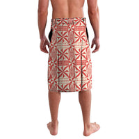 Red Ngatu Pattern Malo e Lelei Tonga Lavalava