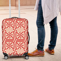 Red Ngatu Pattern Malo e Lelei Tonga Luggage Cover