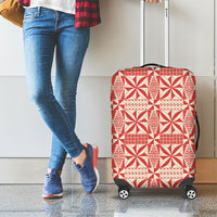 Red Ngatu Pattern Malo e Lelei Tonga Luggage Cover