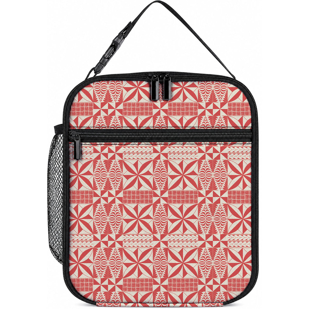Red Ngatu Pattern Malo e Lelei Tonga Lunch Bag