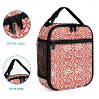 Red Ngatu Pattern Malo e Lelei Tonga Lunch Bag