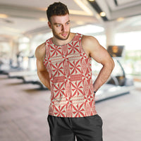 Red Ngatu Pattern Malo e Lelei Tonga Men Tank Top