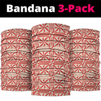 Red Ngatu Pattern Malo e Lelei Tonga Neck Gaiter