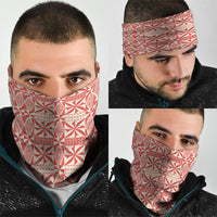 Red Ngatu Pattern Malo e Lelei Tonga Neck Gaiter