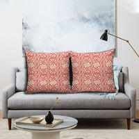 Red Ngatu Pattern Malo e Lelei Tonga Pillow Cover
