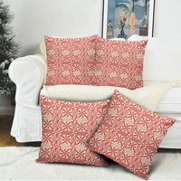 Red Ngatu Pattern Malo e Lelei Tonga Pillow Cover