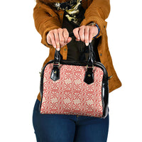 Red Ngatu Pattern Malo e Lelei Tonga Shoulder Handbag