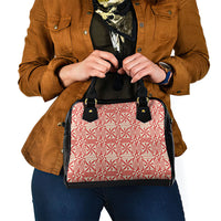 Red Ngatu Pattern Malo e Lelei Tonga Shoulder Handbag