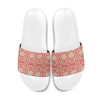 Red Ngatu Pattern Malo e Lelei Tonga Slide Sandals