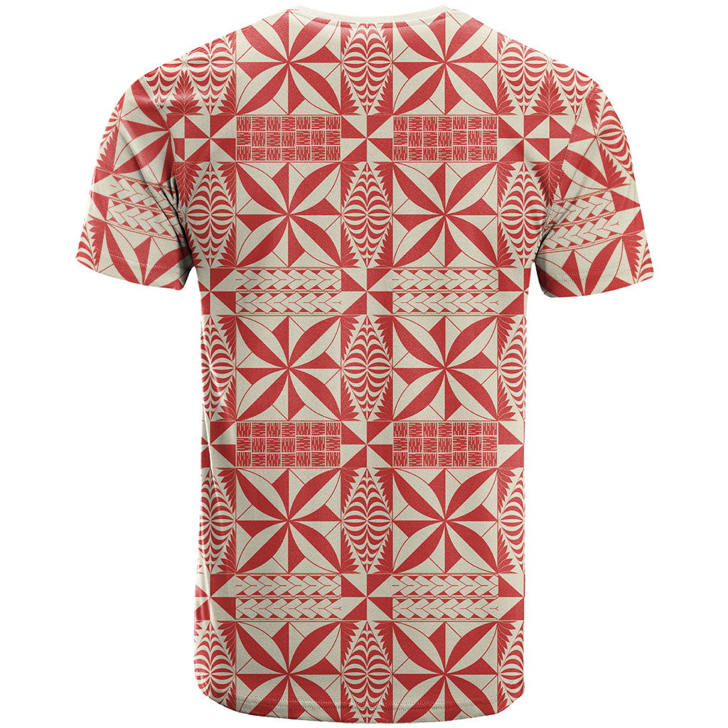 Red Ngatu Pattern Malo e Lelei Tonga T Shirt