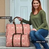 Red Ngatu Pattern Malo e Lelei Tonga Travel Bag