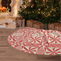 Red Ngatu Pattern Malo e Lelei Tonga Tree Skirt