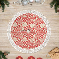 Red Ngatu Pattern Malo e Lelei Tonga Tree Skirt