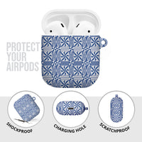 Blue Ngatu Pattern Malo e Lelei Tonga AirPods Case