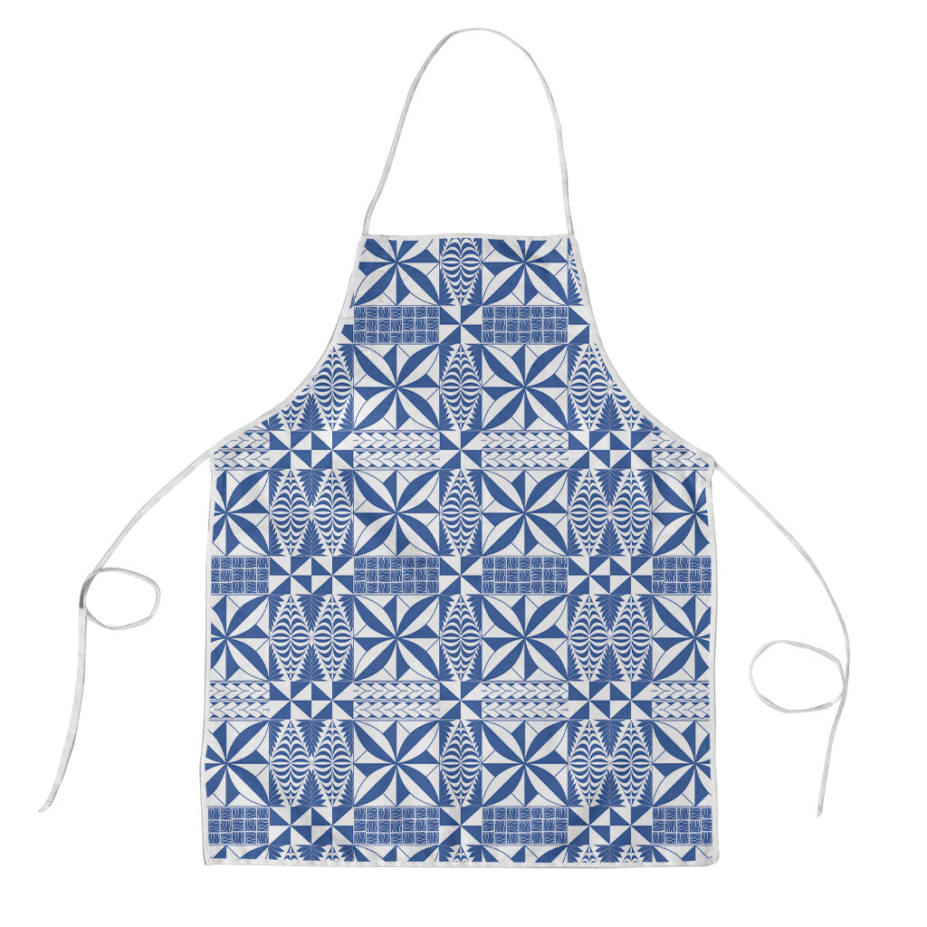 Blue Ngatu Pattern Malo e Lelei Tonga Apron