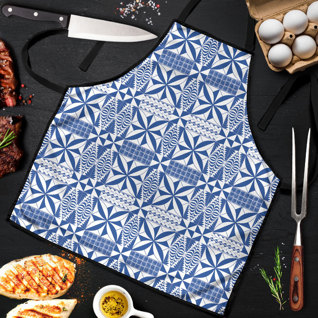 Blue Ngatu Pattern Malo e Lelei Tonga Apron
