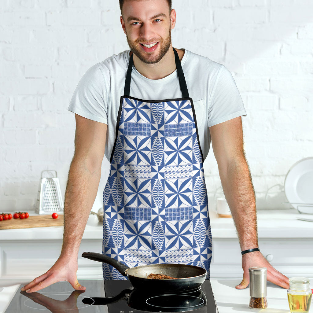 Blue Ngatu Pattern Malo e Lelei Tonga Apron