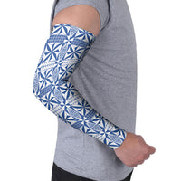 Blue Ngatu Pattern Malo e Lelei Tonga Arm Sleeves